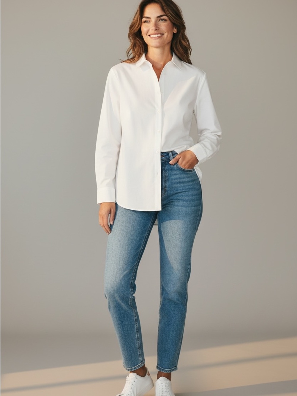 JJILL NWT White Shirt Collection button down SZXLTall